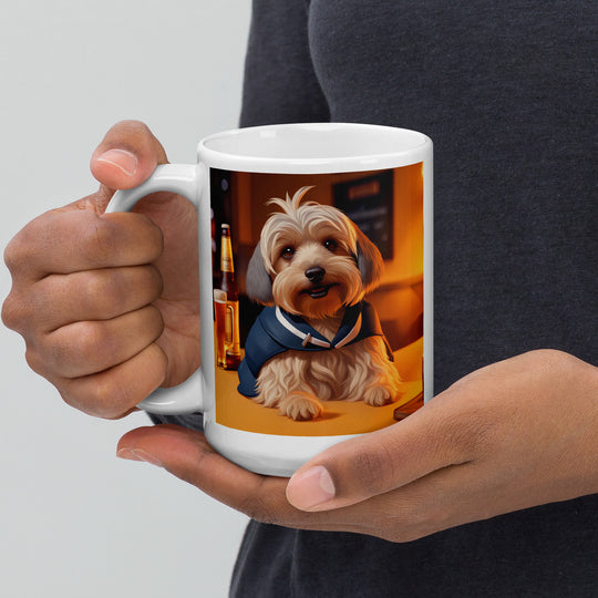 Yorkipoo General- White glossy mug v7
