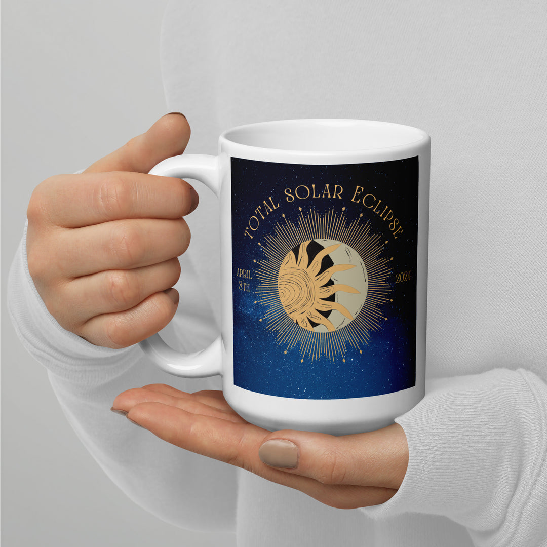 Golden Retriever Eclipse- White glossy mug v2