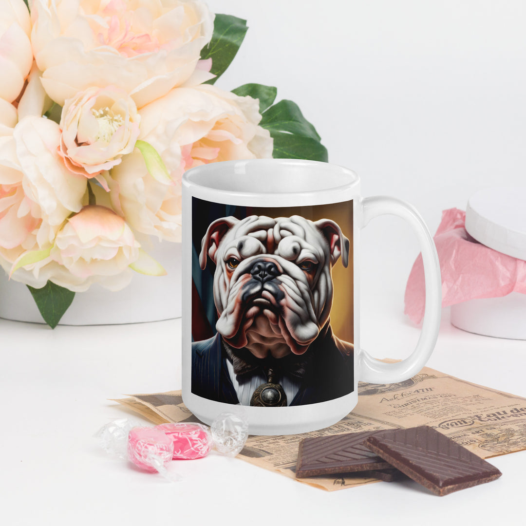 Bulldog- White glossy mug v5