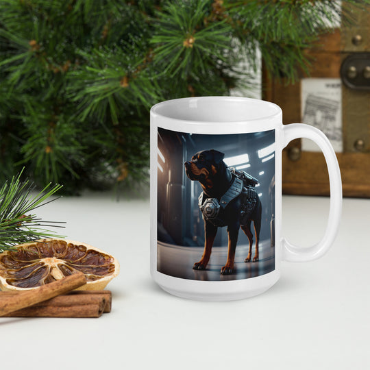 Rottweiler- White glossy mug v4