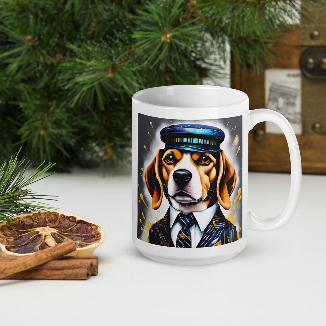 Beagle- White glossy mug