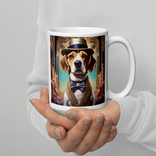 Beagle- White glossy mug v4