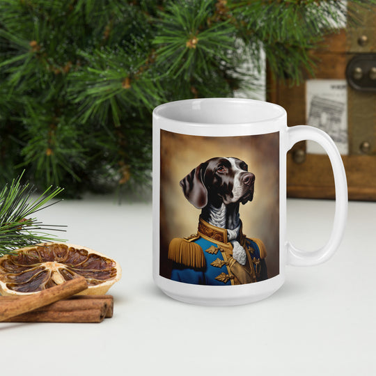 German Shorthaired Pointer- White glossy mug v2