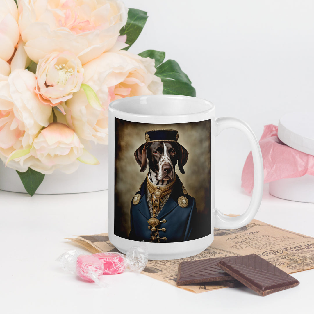 German Shorthaired Pointer- White glossy mug v3