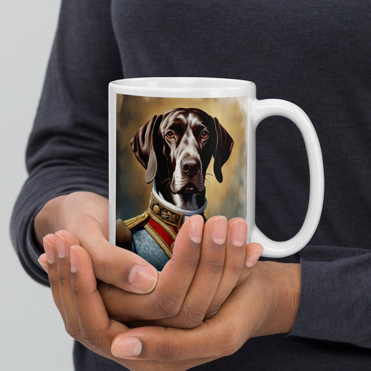 German Shorthaired Pointer- White glossy mug v4