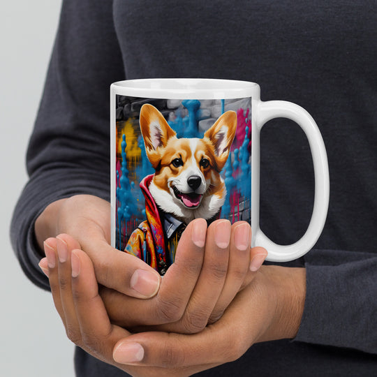 Pembroke Welsh Corgi- White glossy mug v5