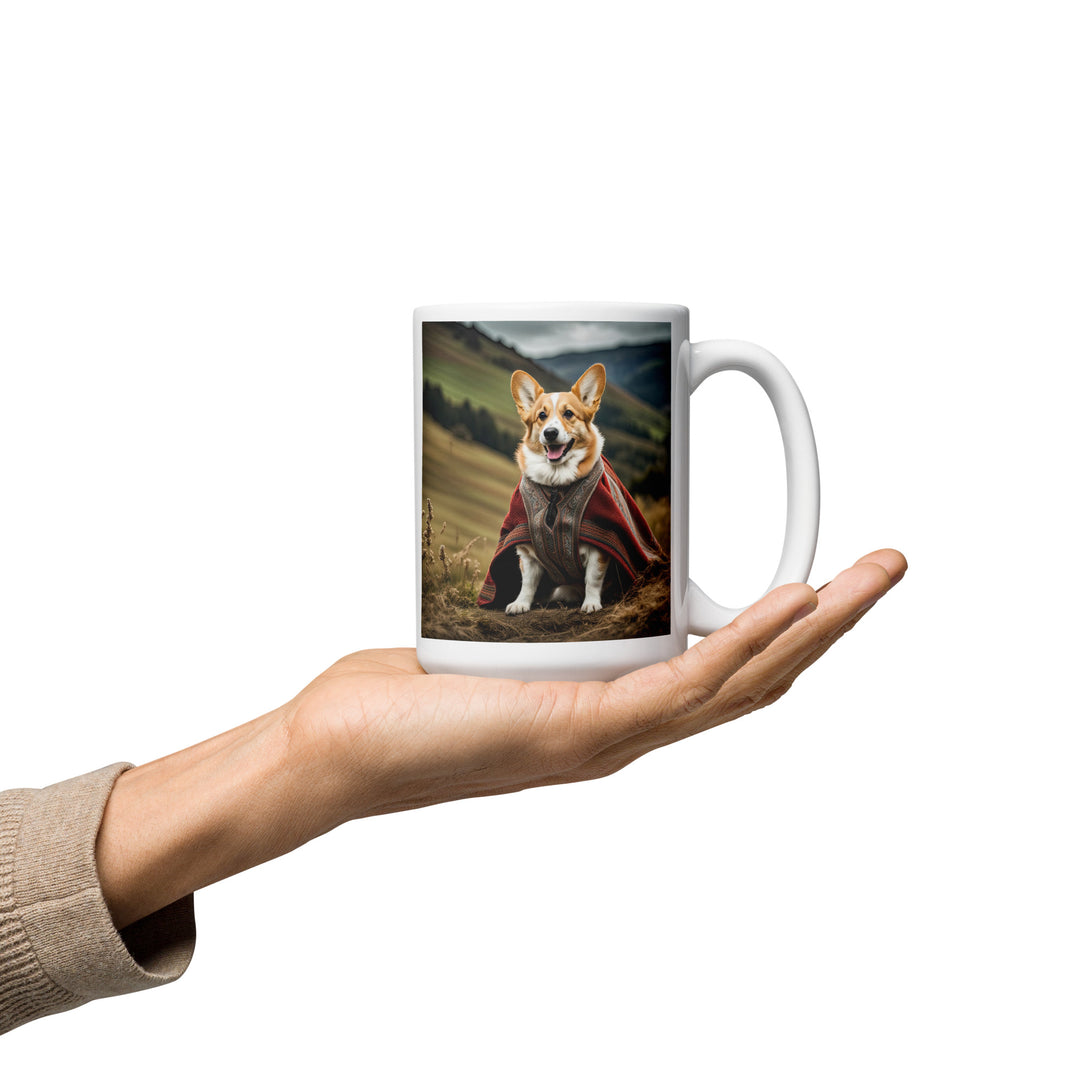 Pembroke Welsh Corgi- White glossy mug v4