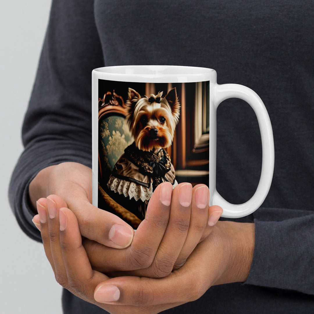 Yorkshire Terrier- White glossy mug