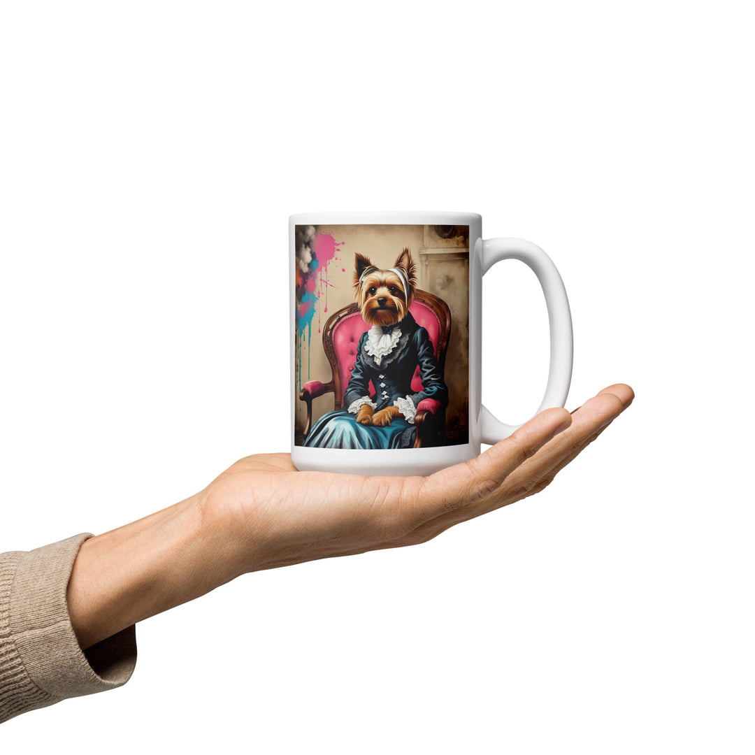 Yorkshire Terrier- White glossy mug v3