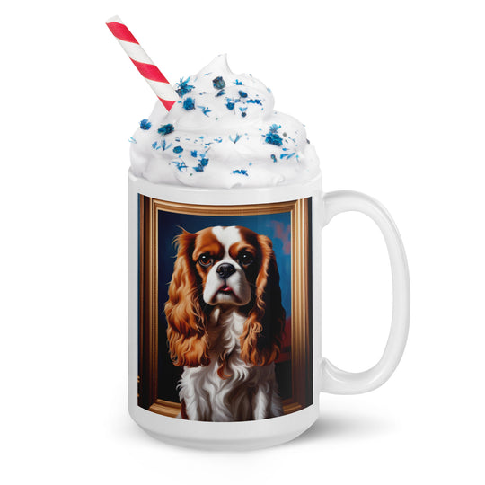 Cavalier King Charles Spaniel- White glossy mug v2