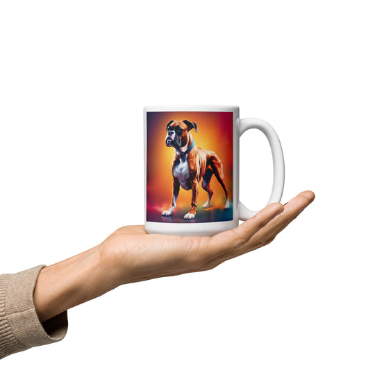 Boxer- White glossy mug v5