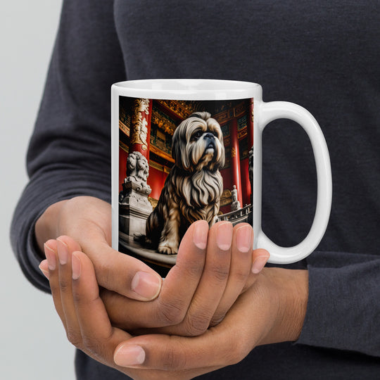 Shih Tzu- White glossy mug v5