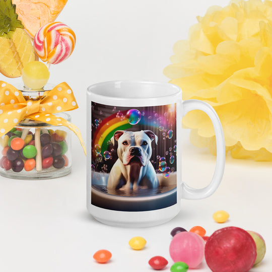 American Bulldog- White glossy mug v2