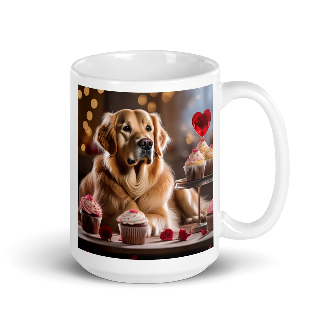 Golden Retriever Romantic- White Glossy v3