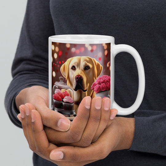 Labrador Retriever Romantic- White glossy mug v2