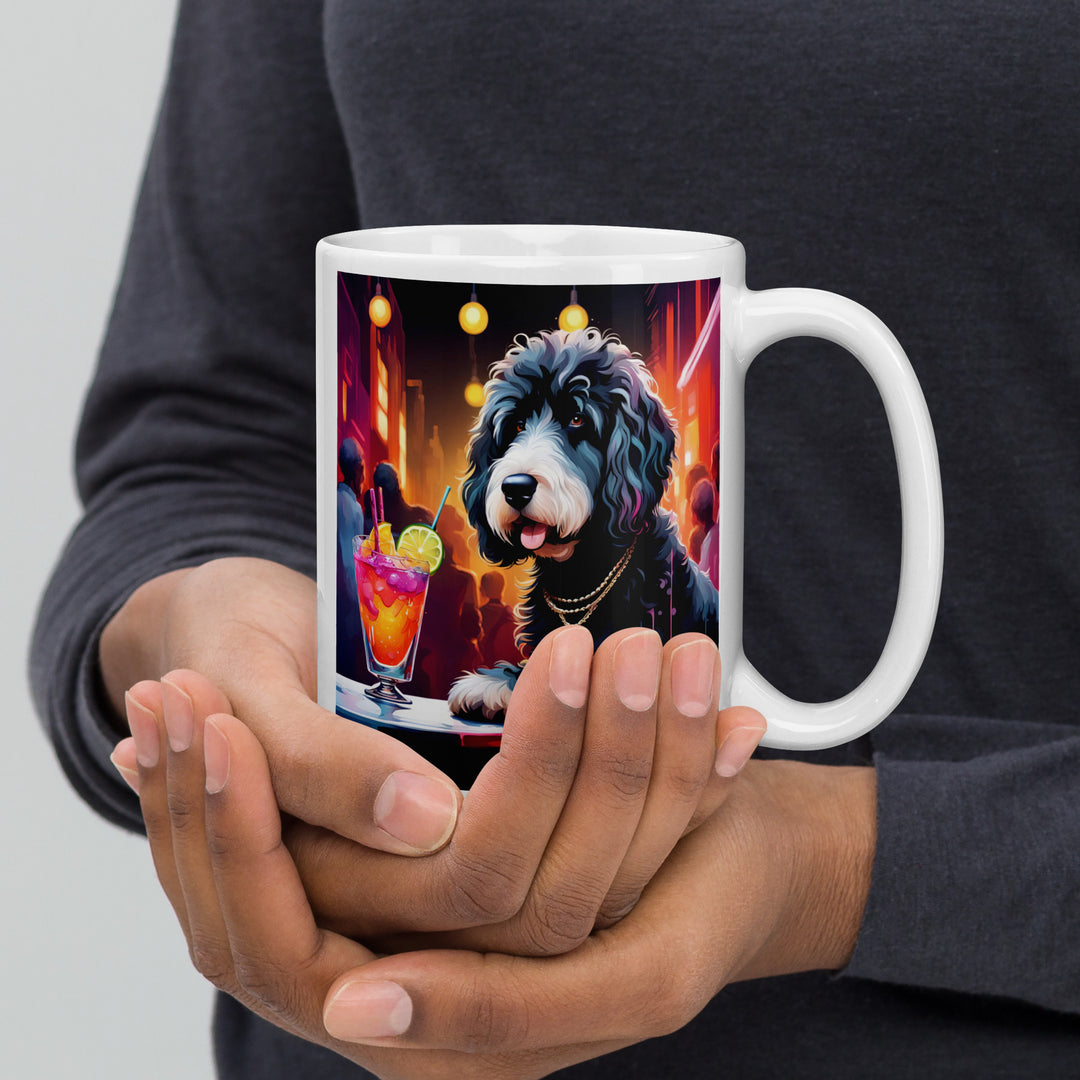 Bernedoodle General- White glossy mug v4