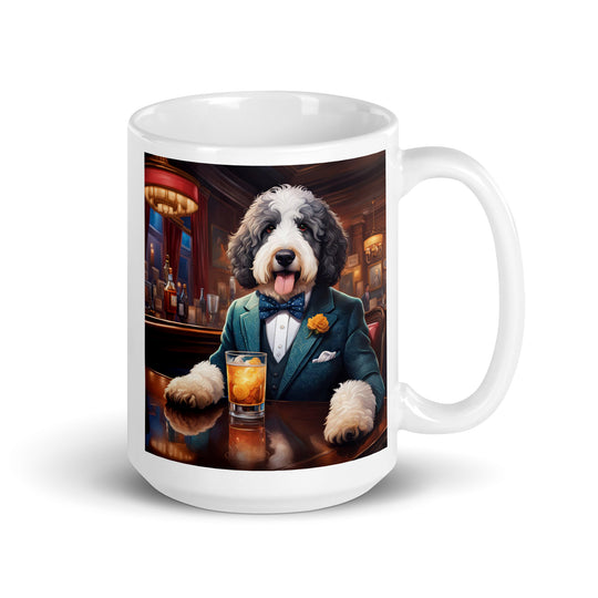 Bernedoodle General- White glossy mug v9