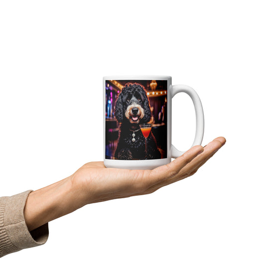 Bernedoodle General- White glossy mug v11