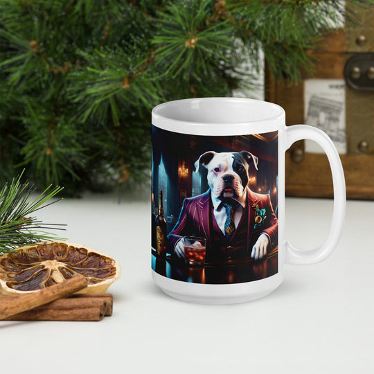 Catahoula Bulldog General- White glossy mug v11