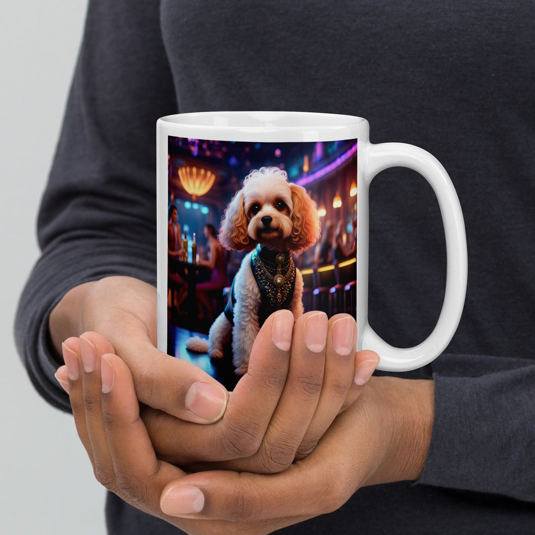 Cavapoo General- White glossy mug v25