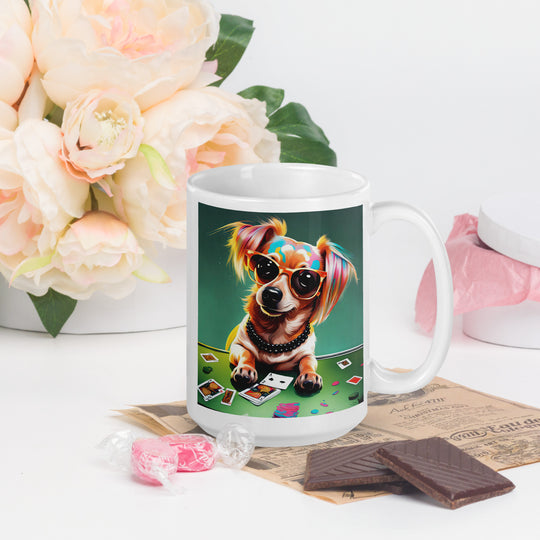 Chiweenie General- White glossy mug v7