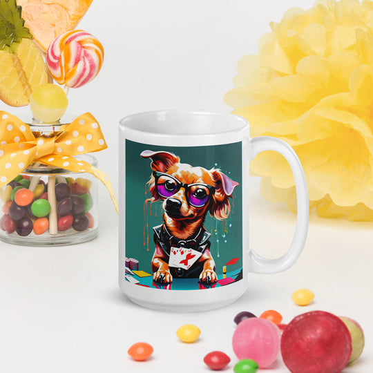 Chiweenie General- White glossy mug v8