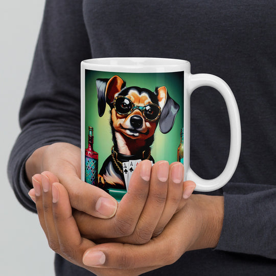 Chiweenie General- White glossy mug v13