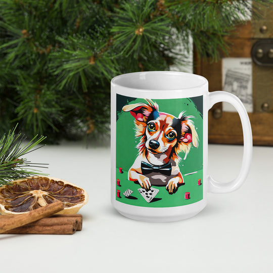 Chiweenie General- White glossy mug v17