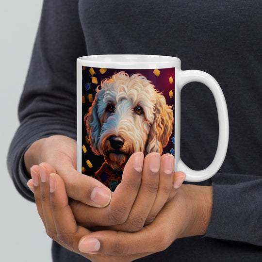 Goldendoodle- White glossy mug v12