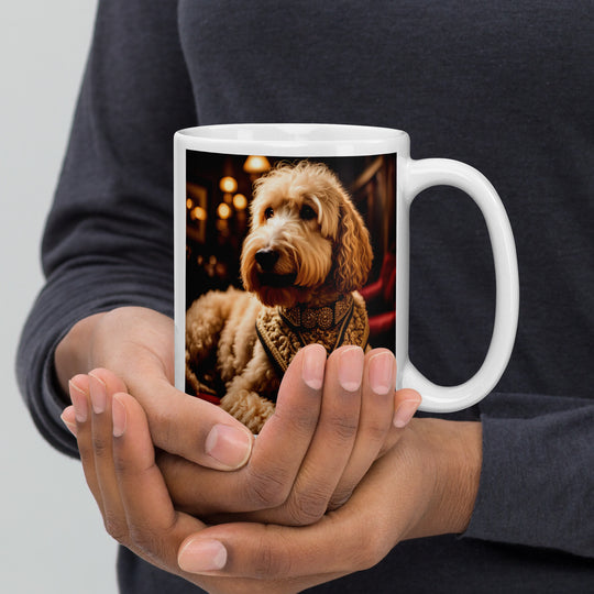 Goldendoodle- White glossy mug v13