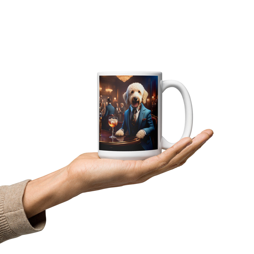 Goldendoodle- White glossy mug v15