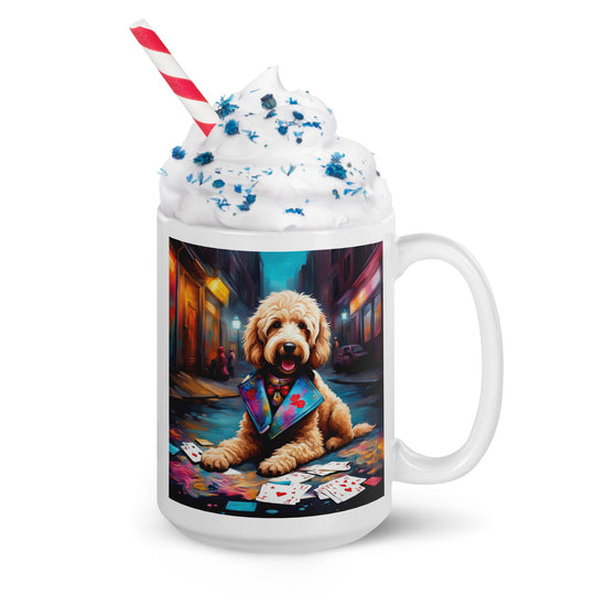 Goldendoodle- White glossy mug v19