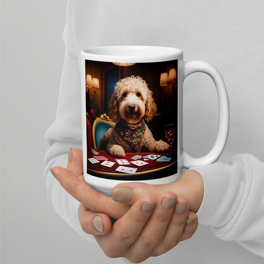 Goldendoodle- White glossy mug v21