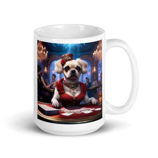 Pugapoo General- White glossy mug