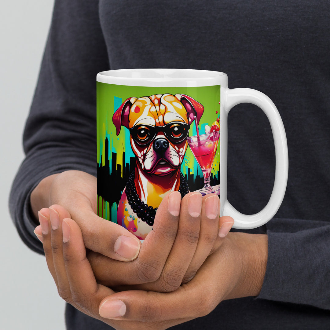 Puggle General- White glossy mug v4