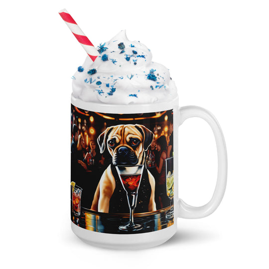 Puggle General- White glossy mug v7