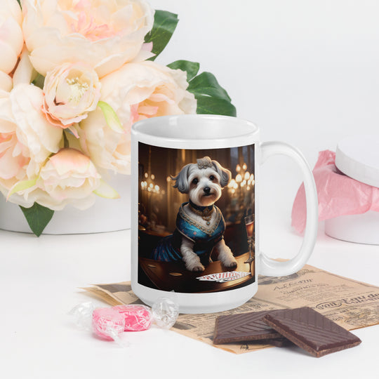 Schnoodle- White glossy mug v7