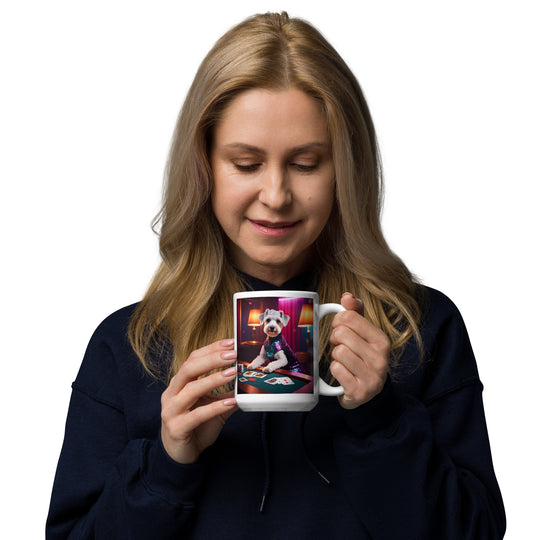 Schnoodle- White glossy mug v8