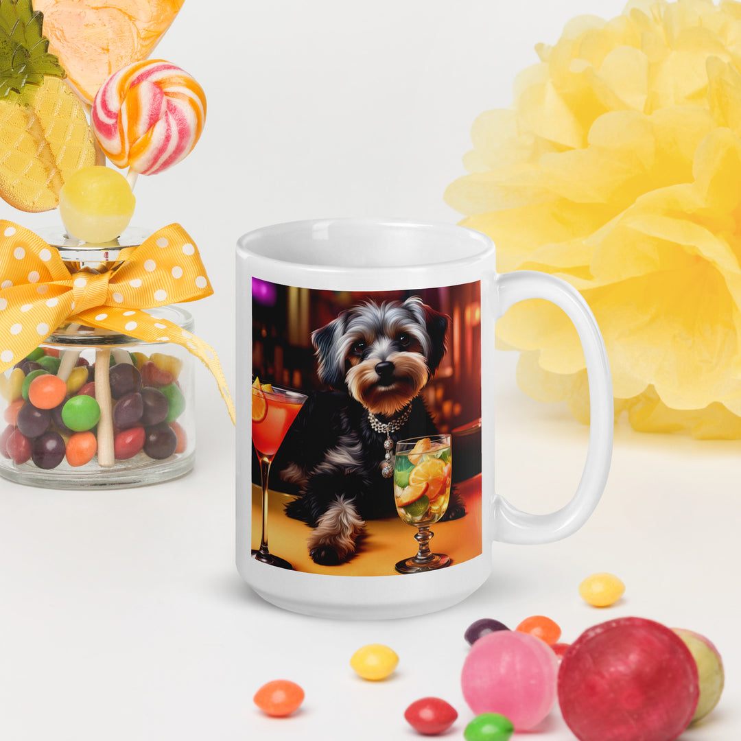 Yorkipoo General- White glossy mug v8