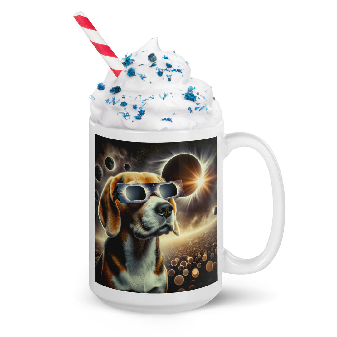 Beagle Eclipse- White glossy mug