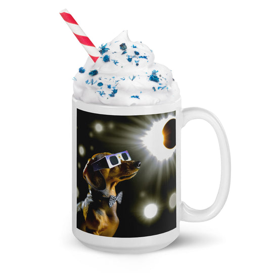 Dachshund Eclipse- White glossy mug