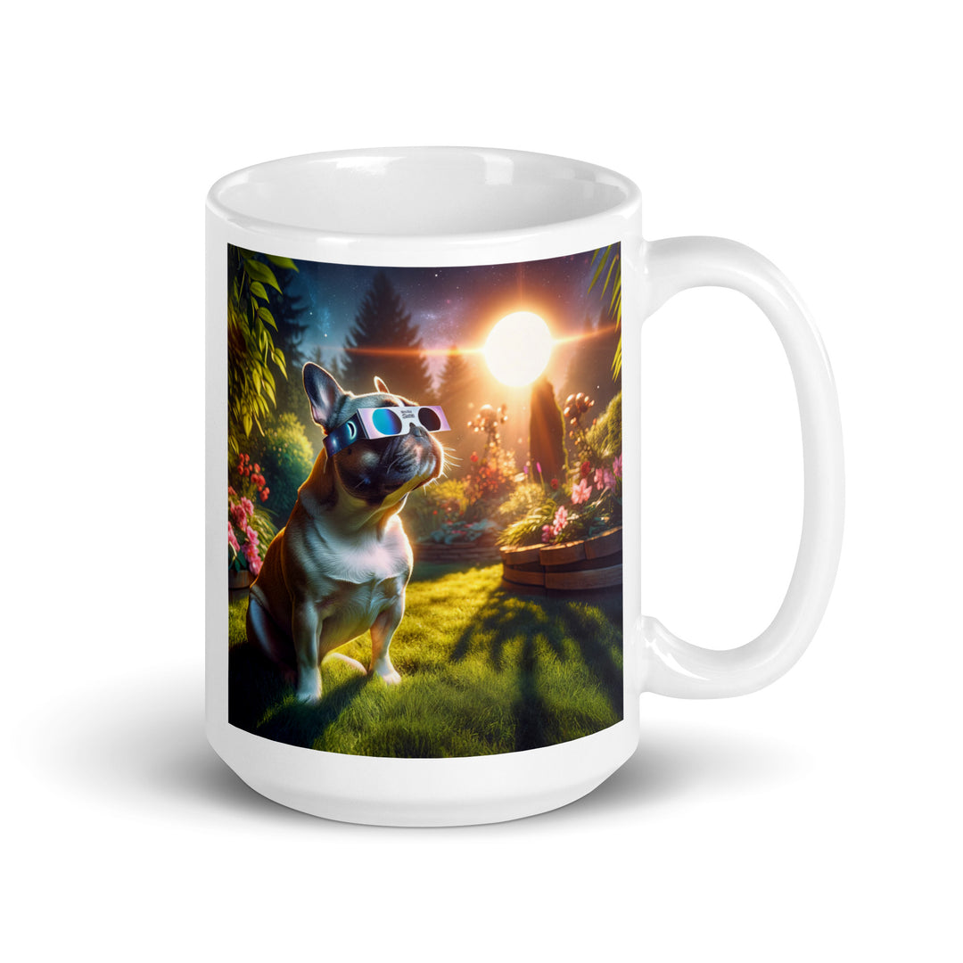 French Bulldog Eclipse- White glossy mug