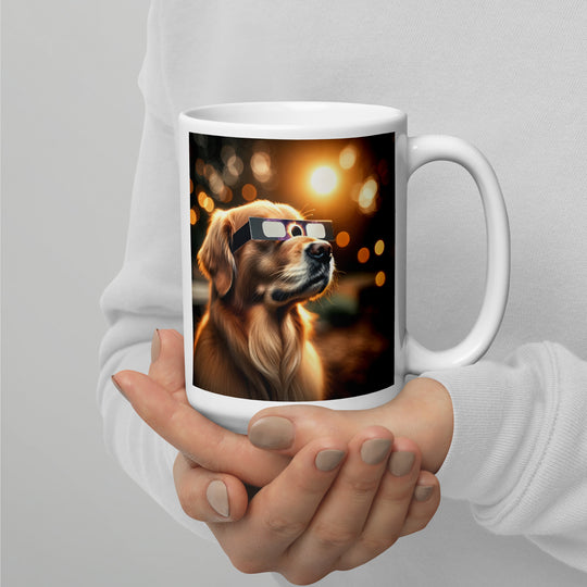 Golden Retriever Eclipse- White glossy mug v2