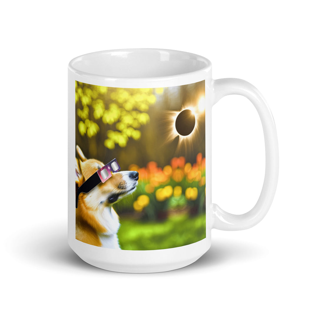 Pembroke Welsch Corgi Eclipse- White glossy mug