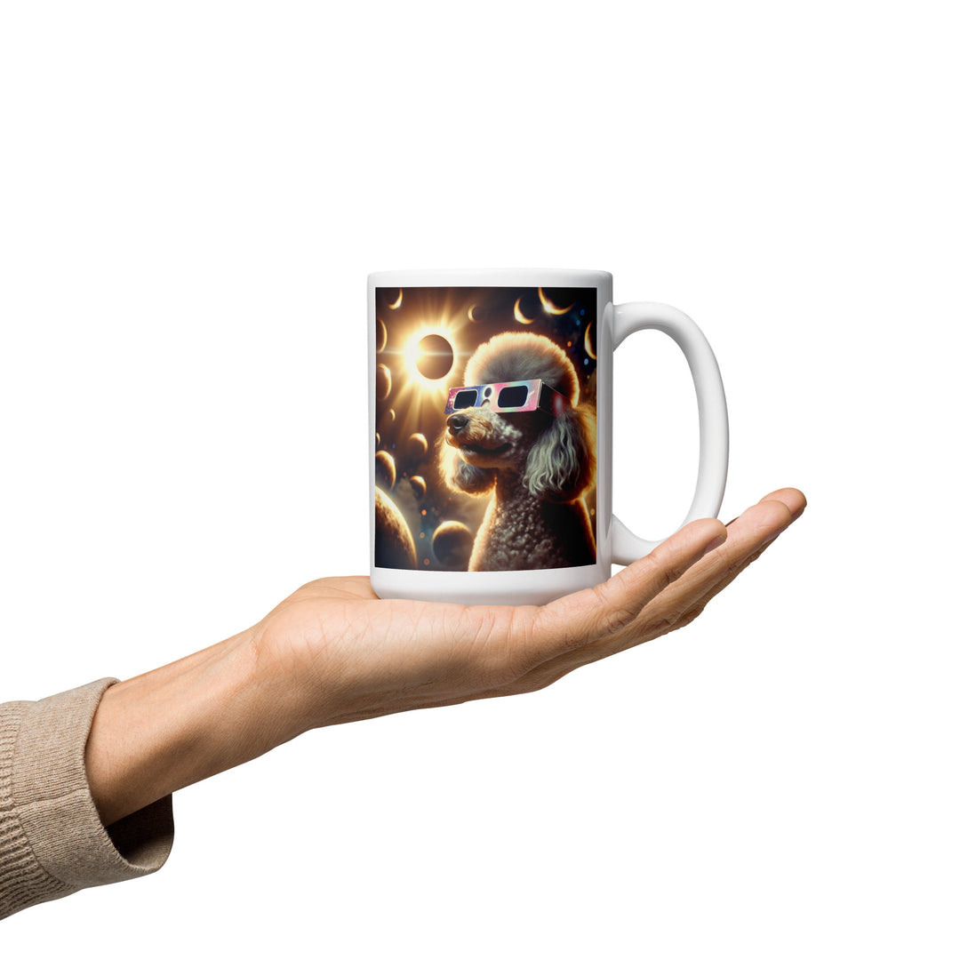 Poodle Eclipse- White glossy mug