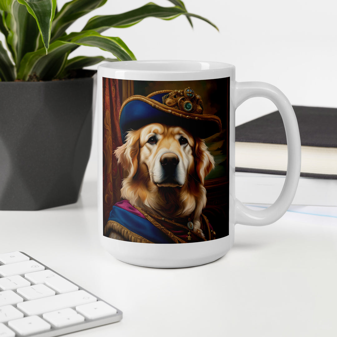 Golden Retriever-White glossy mug