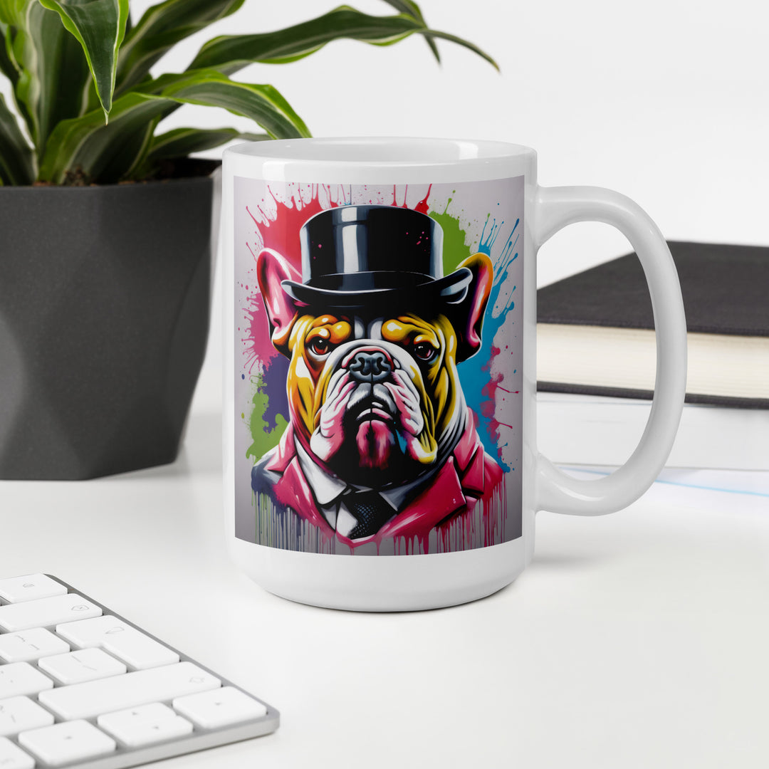 Bulldog- White glossy mug v2