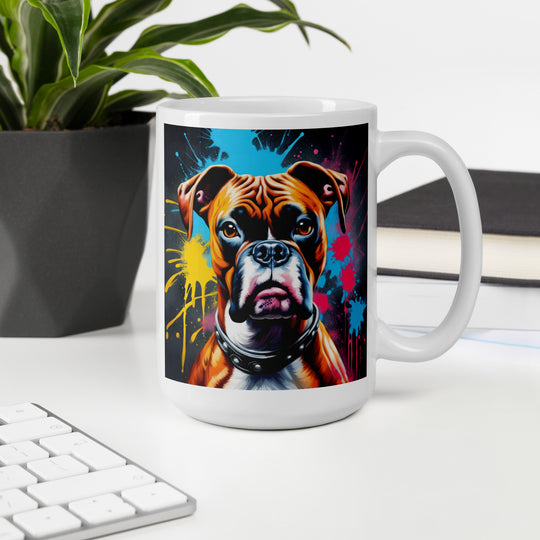 Boxer- White glossy mug