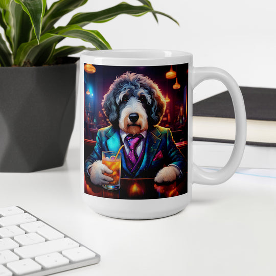 Bernedoodle General- White glossy mug v8