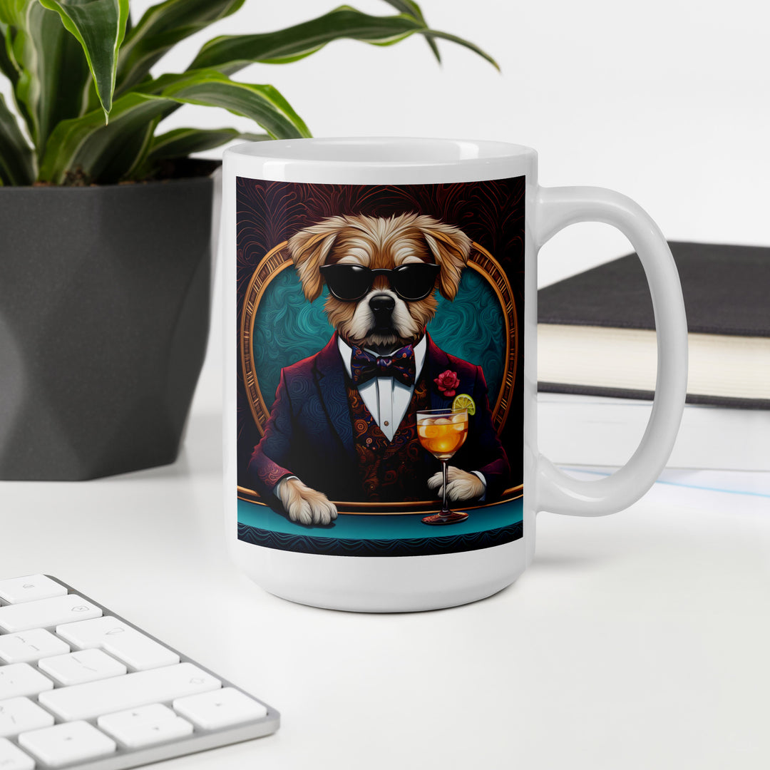 Pekapoo General- White glossy mug v2